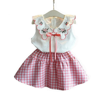 Summer Chiffon T-Shirt & Skirt Sets for Baby Girls