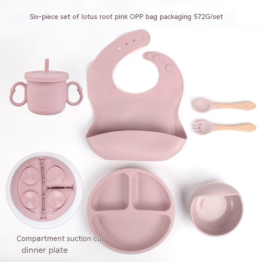 Spork Bib Cup Six-piece Tableware Suit