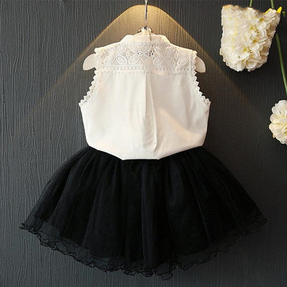 Summer Chiffon T-Shirt & Skirt Sets for Baby Girls