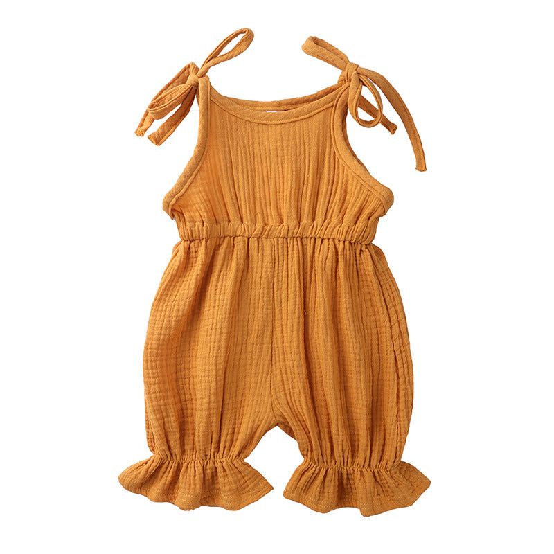 Summer Baby Linen-Cotton Jumpsuit