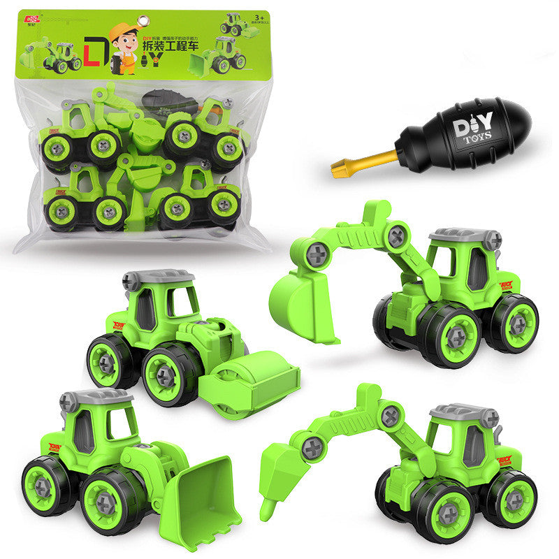 Children's detachable assembly engineering vehicle