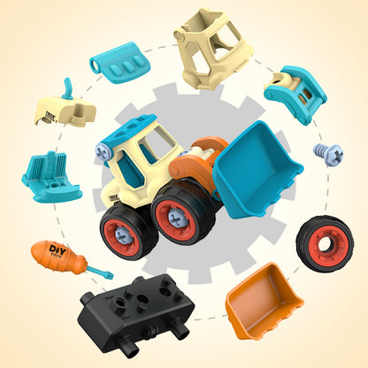 Children's detachable assembly engineering vehicle