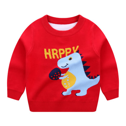 Children's sweaters, boys' sweaters, cotton warm sweaters, cartoon cute