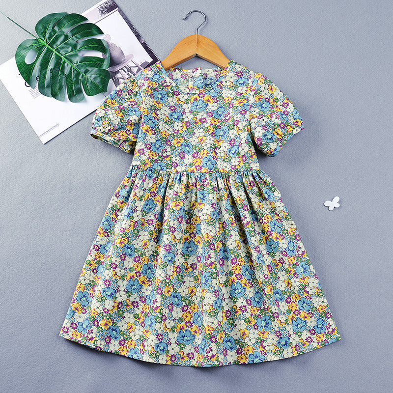 Girls' Summer Cotton  Dress: Baby & Children's Floral Skirt