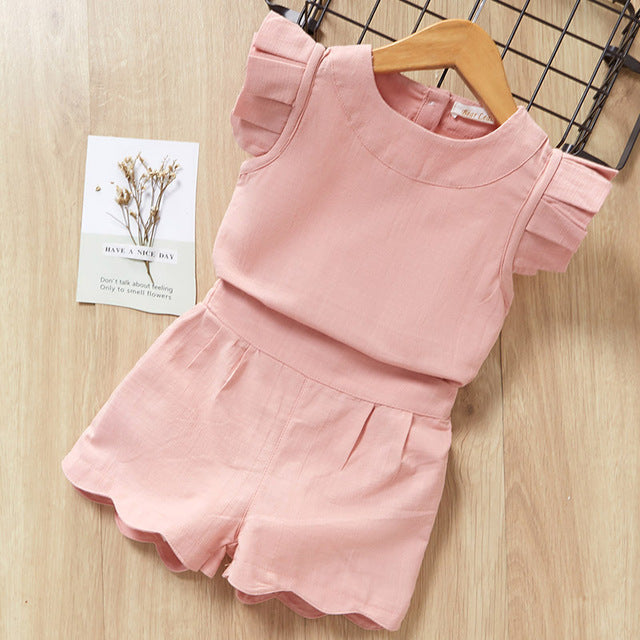 2-Piece T-Shirt and Shorts Outfit for Girls