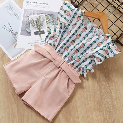 2-Piece T-Shirt and Shorts Outfit for Girls