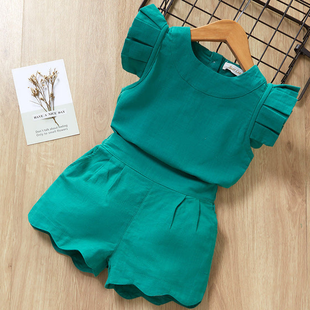 2-Piece T-Shirt and Shorts Outfit for Girls