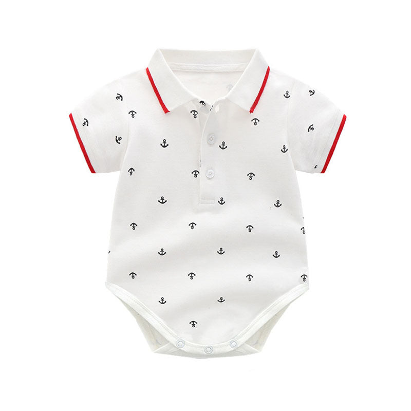 Baby Boy Gentleman Suit Printed Romper