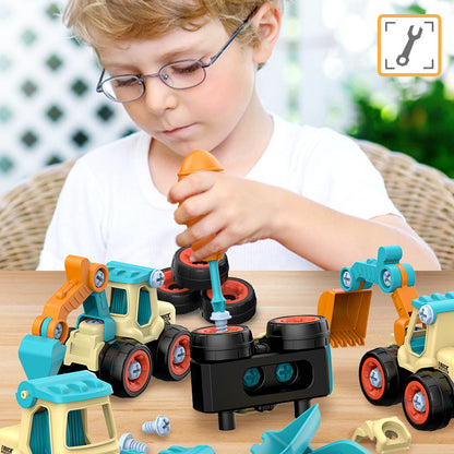 Children's detachable assembly engineering vehicle