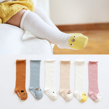 Cute Cotton Knee High Stocking Anti-Slip Long Leg Warmer Unisex Kids Stockings