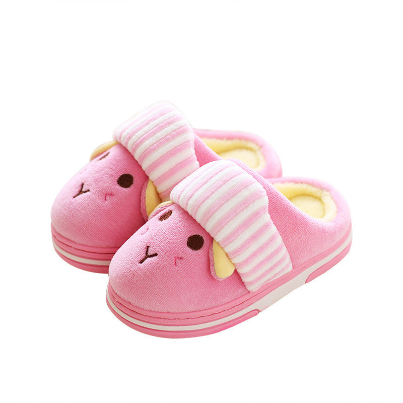 Children's Cotton Slippers Winter Girls Cute Babies Indoor Warmth Thick Bottom