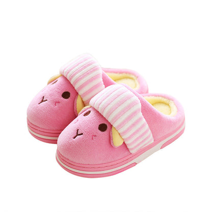 Children's Cotton Slippers Winter Girls Cute Babies Indoor Warmth Thick Bottom