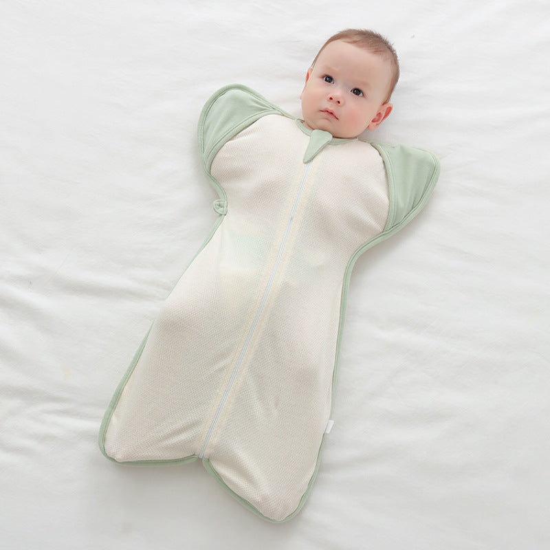 Organic Cotton Sleeping Bag Surrender Breathable Dual-use Newborn  Anti-kicking Blanket Leggings Swaddling Anti-startle