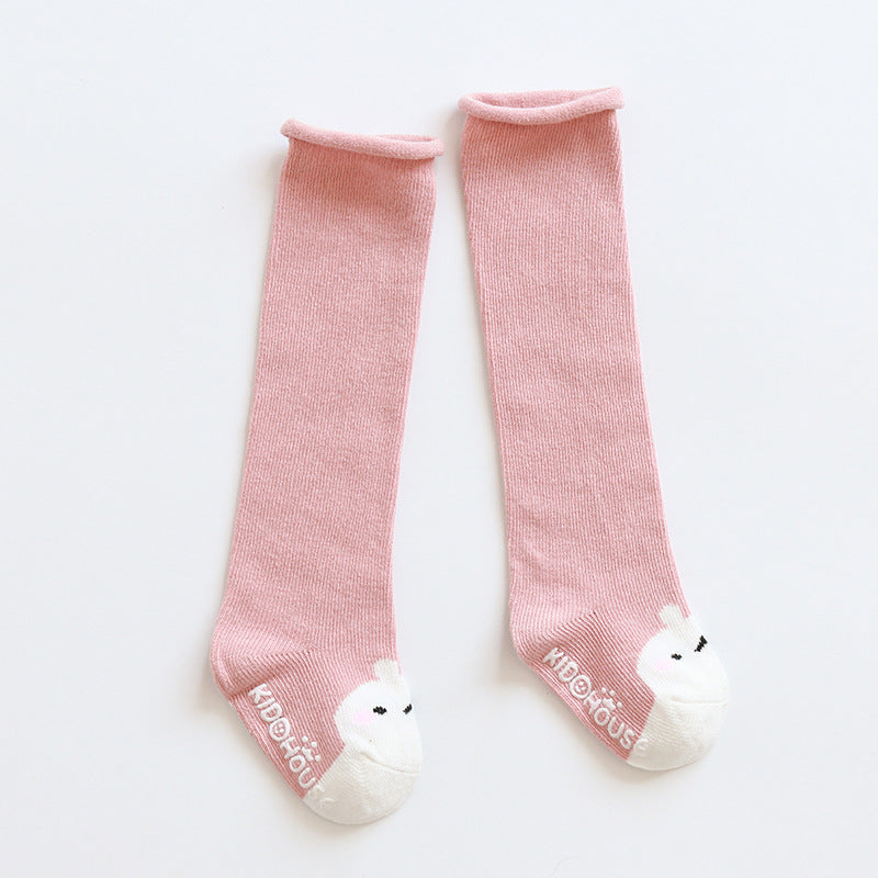 Cute Cotton Knee High Stocking Anti-Slip Long Leg Warmer Unisex Kids Stockings