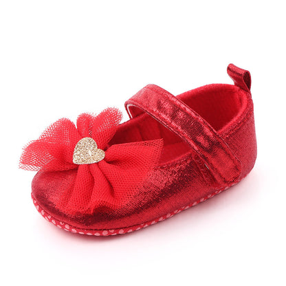 Bow girl baby princess shoes