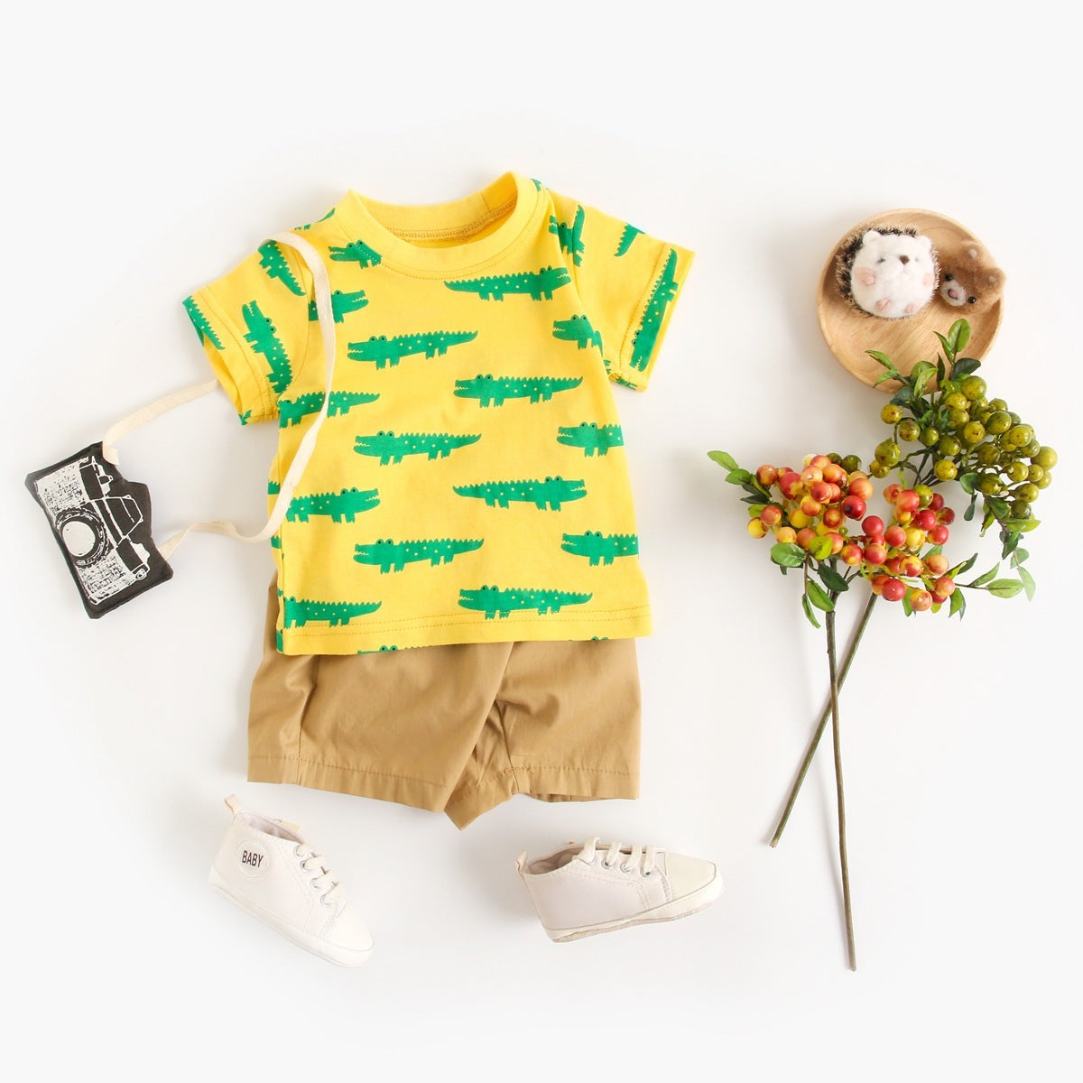 Boy Summer Suit Cartoon Baby Clothes Animal