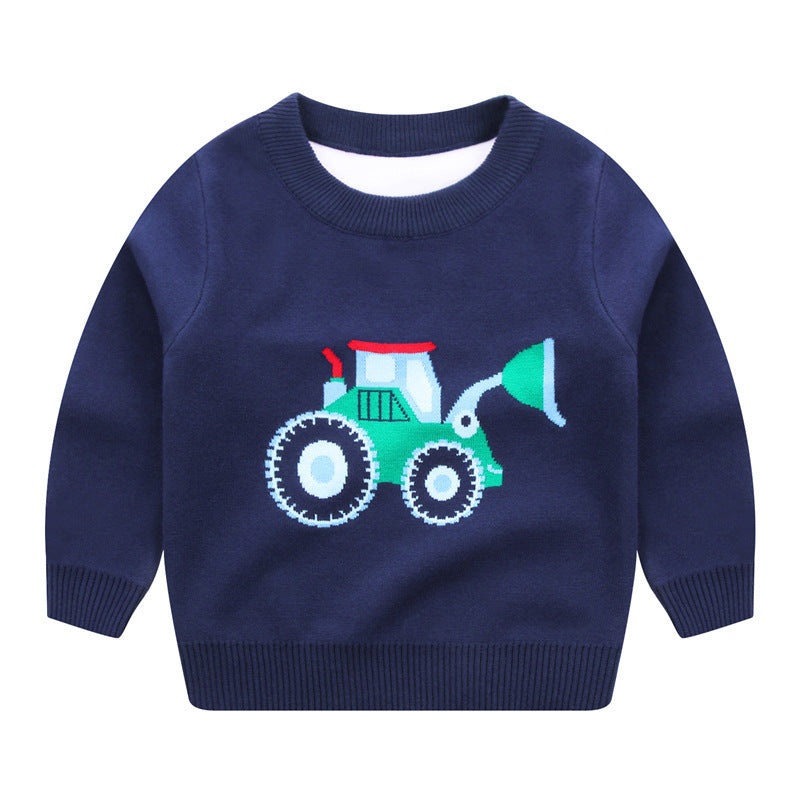 Children's sweaters, boys' sweaters, cotton warm sweaters, cartoon cute