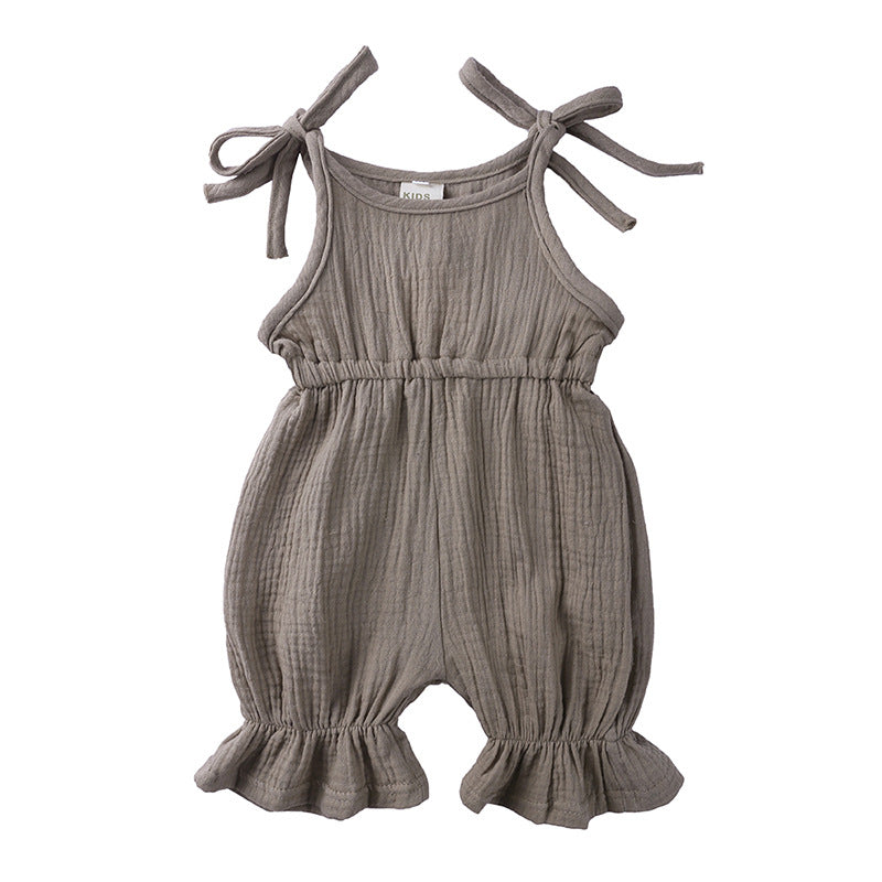 Summer Baby Linen-Cotton Jumpsuit