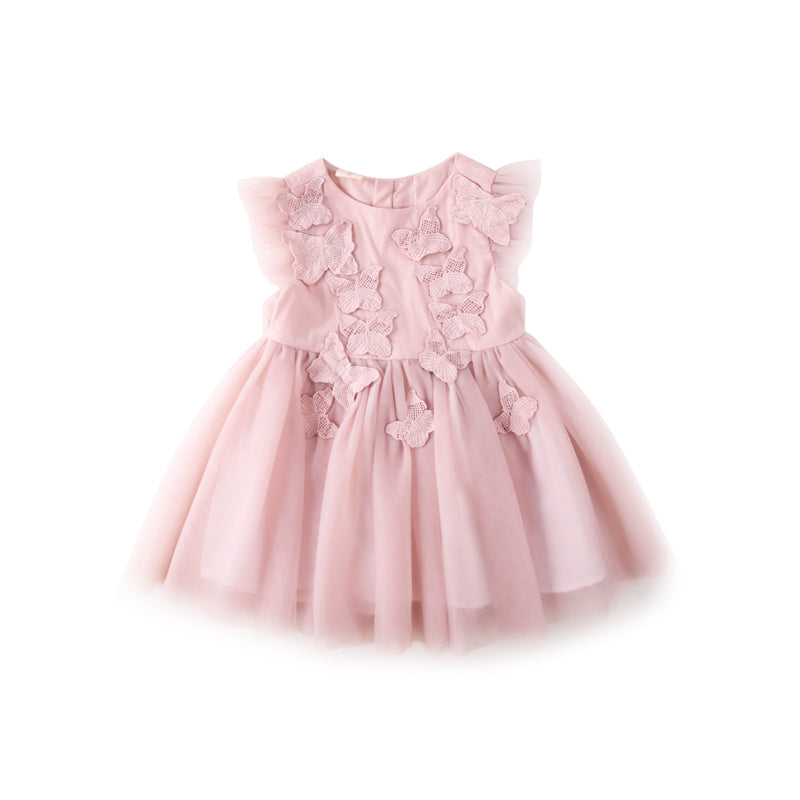 Flying Sleeve Princess Dress - Girls' Summer Baby Dress