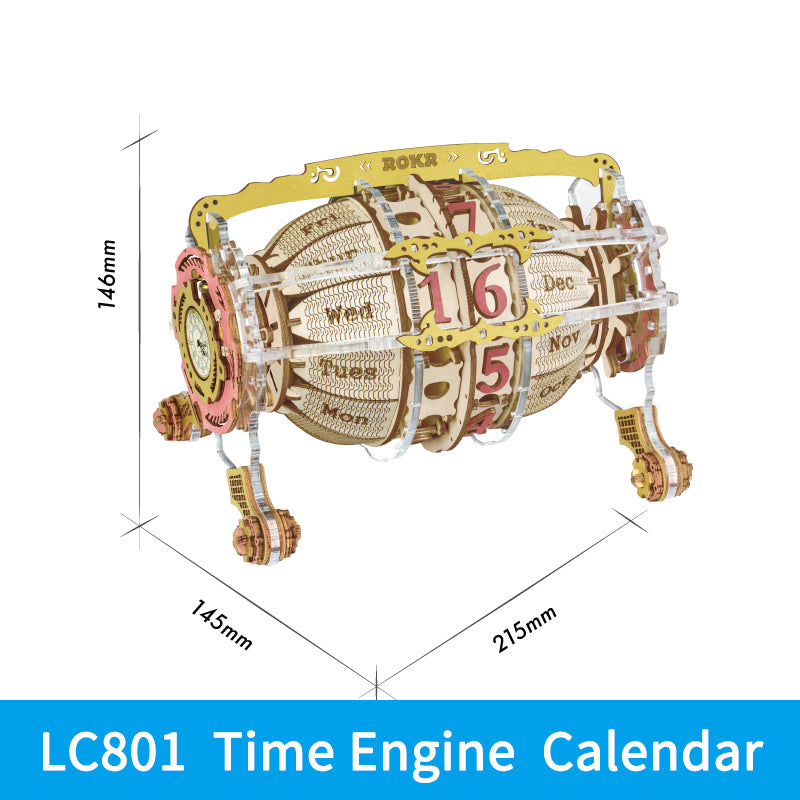 ROKR Time Engine: 3D Wooden Calendar Puzzle