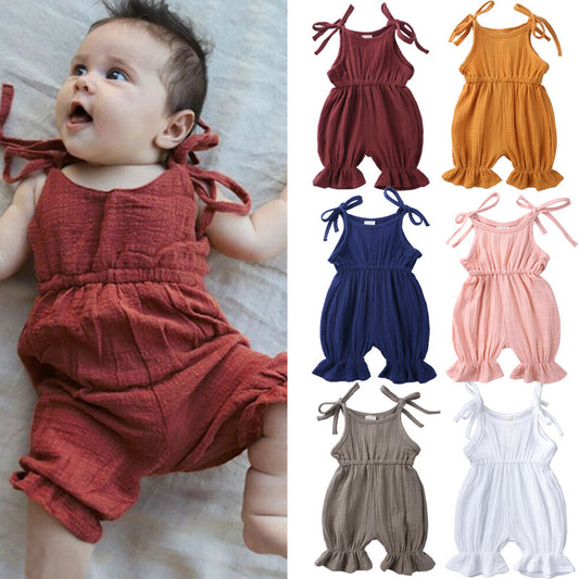 Summer Baby Linen-Cotton Jumpsuit