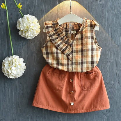 Summer Chiffon T-Shirt & Skirt Sets for Baby Girls