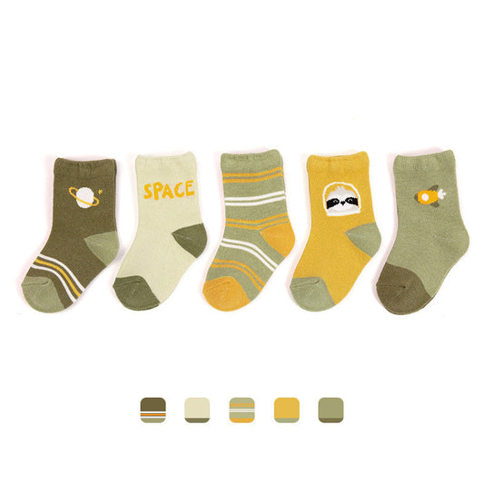 Cartoon socks boy cotton socks baby socks