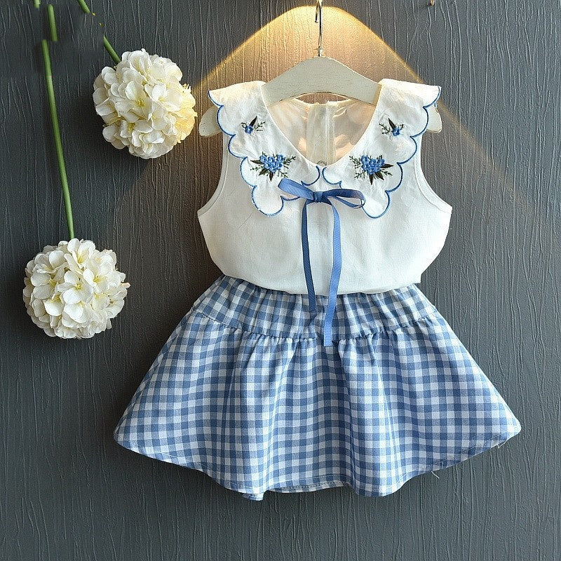 Summer Chiffon T-Shirt & Skirt Sets for Baby Girls