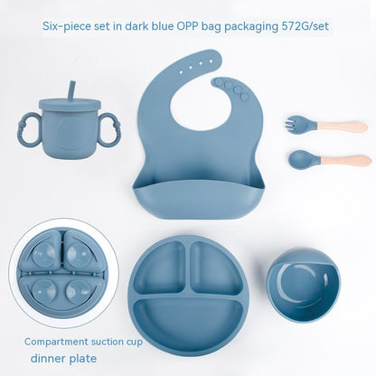 Spork Bib Cup Six-piece Tableware Suit