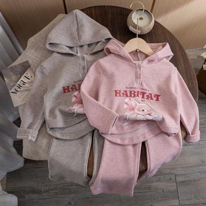 Children's Western Style Hooded Sweater Rabbit Suit