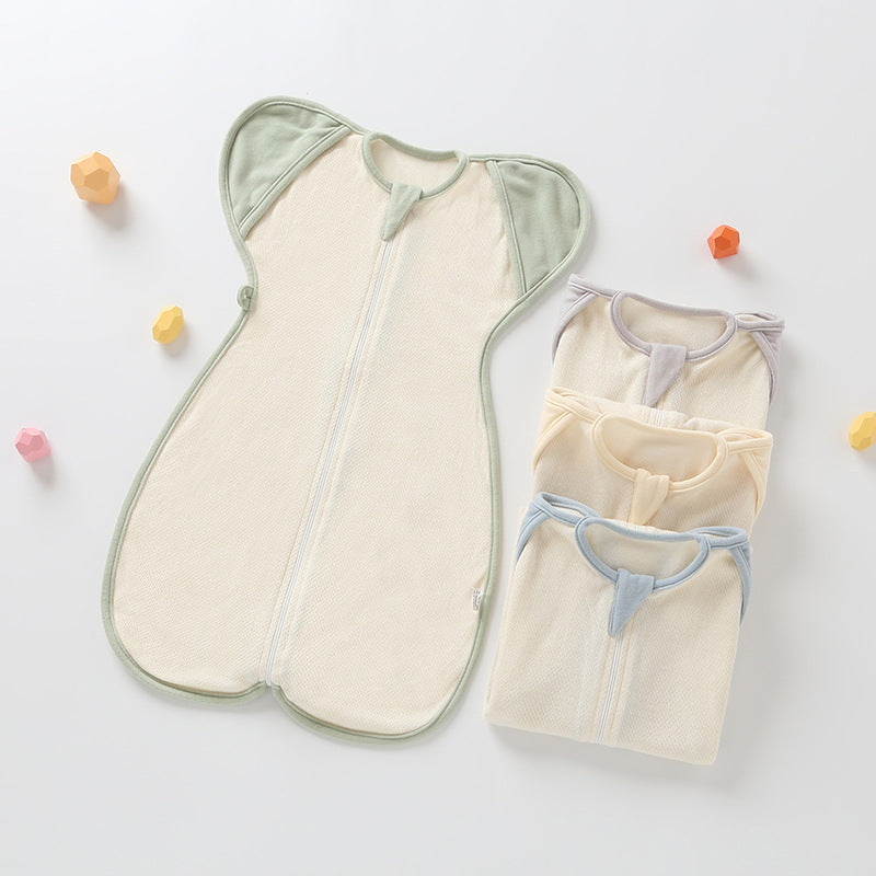 Organic Cotton Sleeping Bag Surrender Breathable Dual-use Newborn  Anti-kicking Blanket Leggings Swaddling Anti-startle