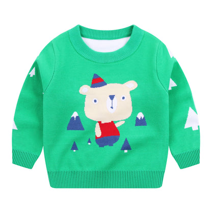 Children's sweaters, boys' sweaters, cotton warm sweaters, cartoon cute