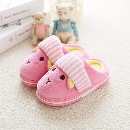 Children's Cotton Slippers Winter Girls Cute Babies Indoor Warmth Thick Bottom