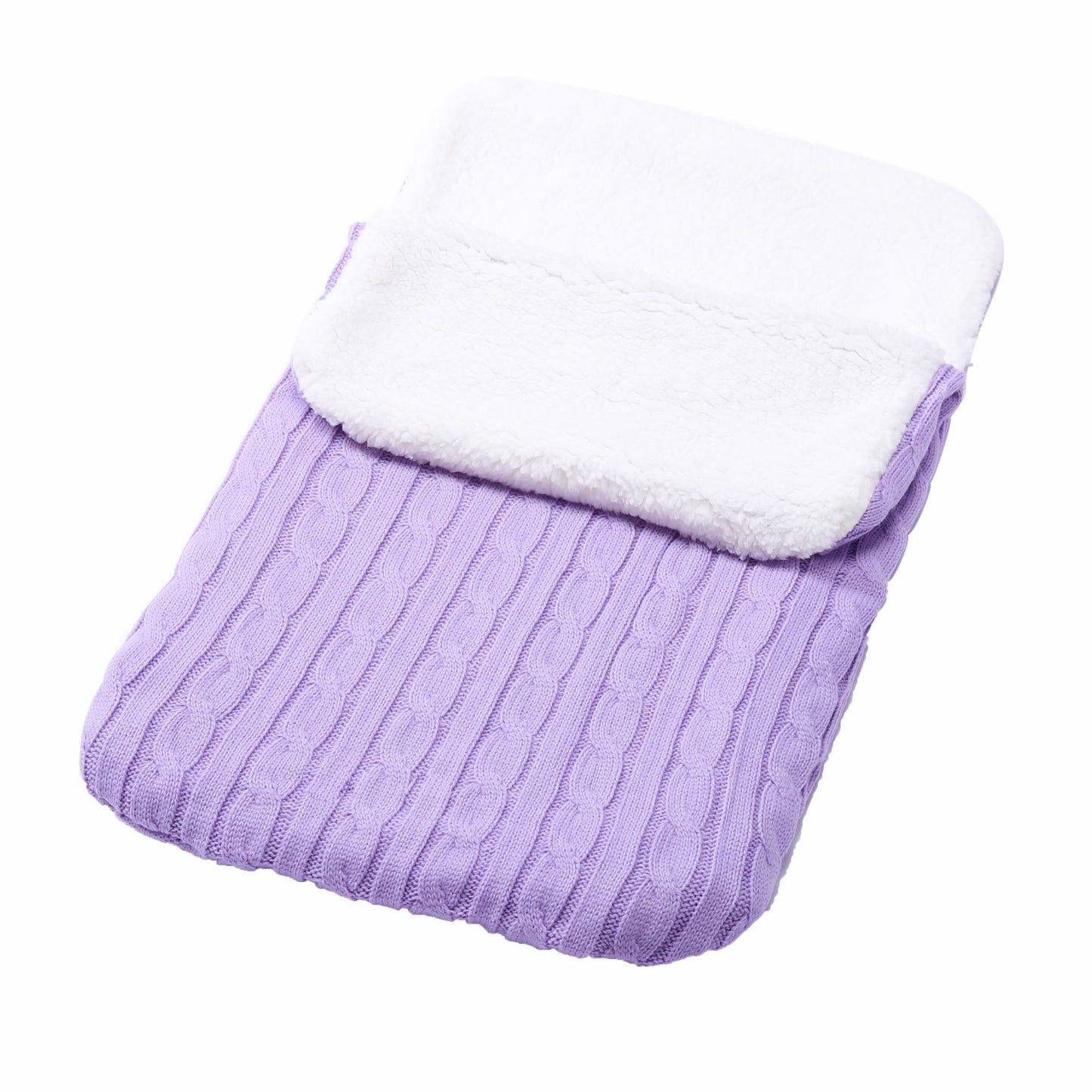 Baby Fleece-lined Sleeping Thickened Knitting Warm Sleeping Wool Stroller Sleeping Bag