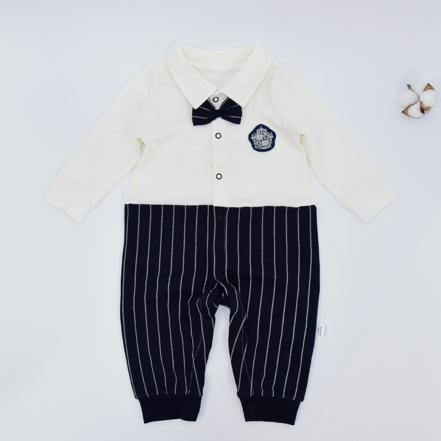 British Gentleman Boy Baby Crawling Suit Cotton Hakis