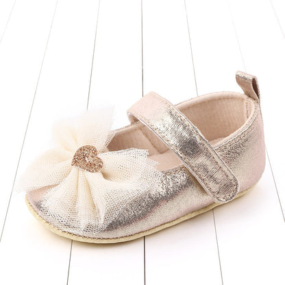 Bow girl baby princess shoes