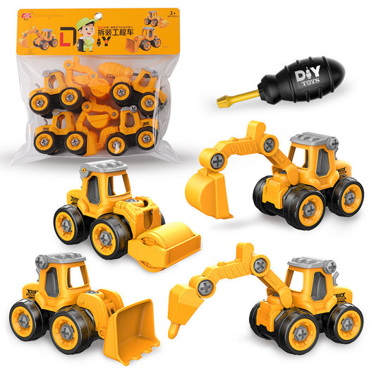 Children's detachable assembly engineering vehicle