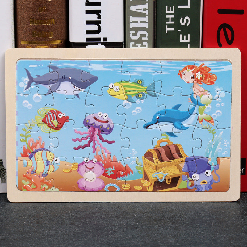 80-Piece Wooden Animal Puzzle: Learning & Play for Toddlers