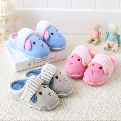 Children's Cotton Slippers Winter Girls Cute Babies Indoor Warmth Thick Bottom