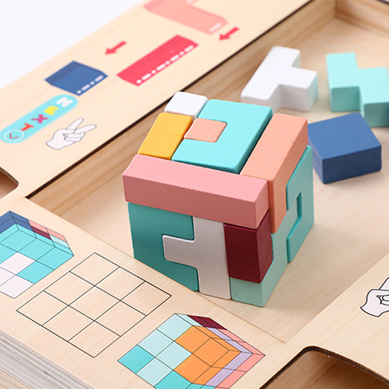 3D Wooden Puzzle Learning Toy for Early Education