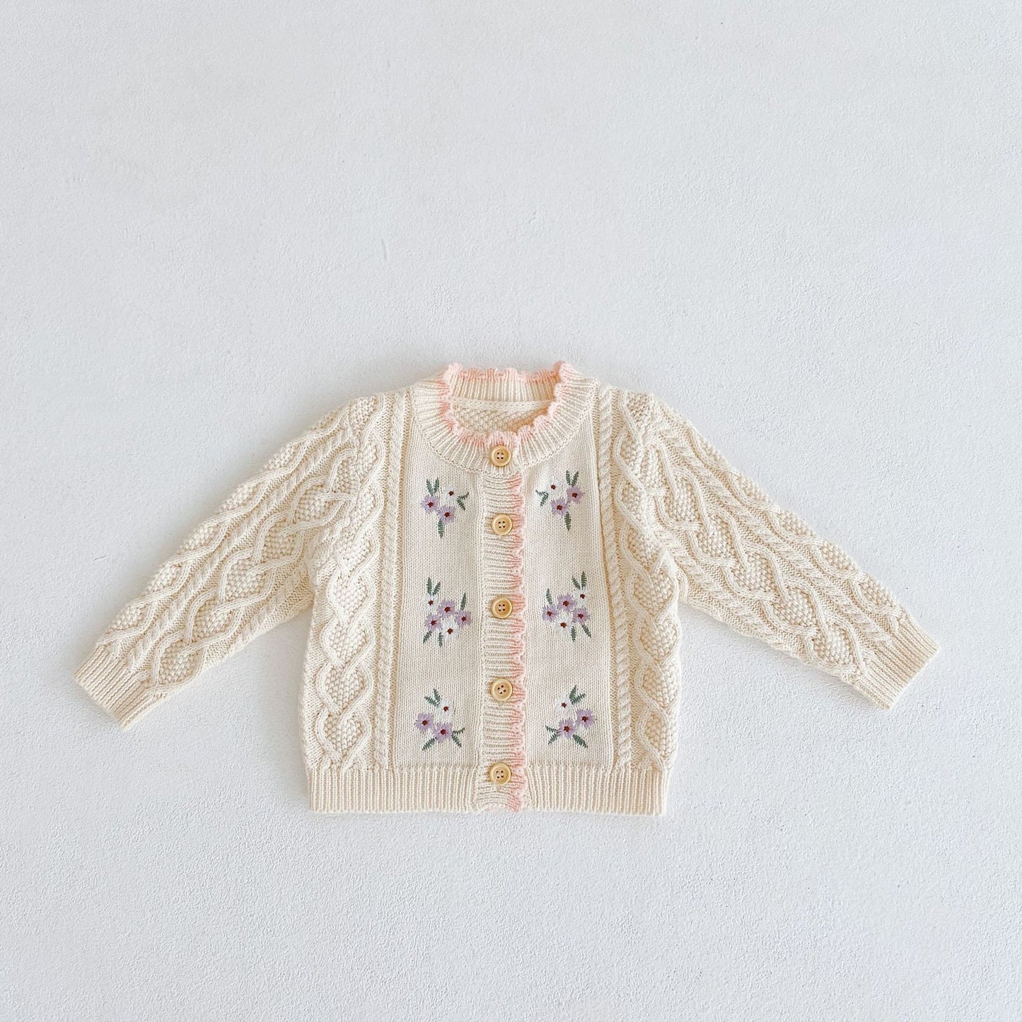 Baby Girl Baby Flower Embroidered Coat