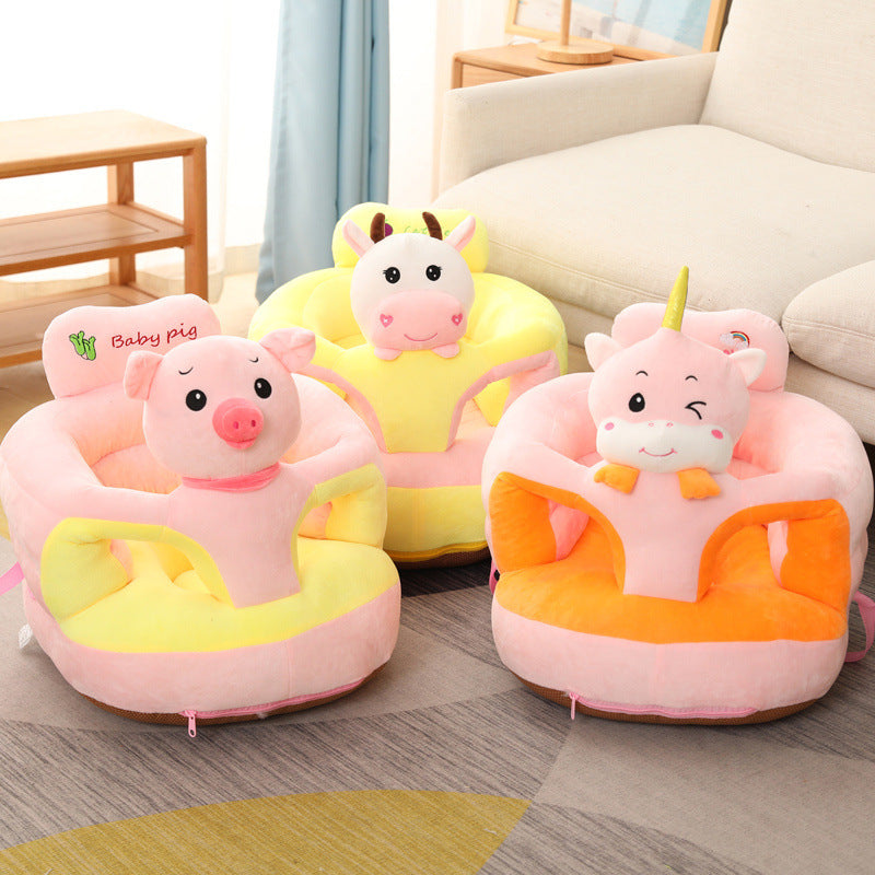 Cute Anti-rollover Baby Learns To Sit On Sofa Cartoon Plush Toys