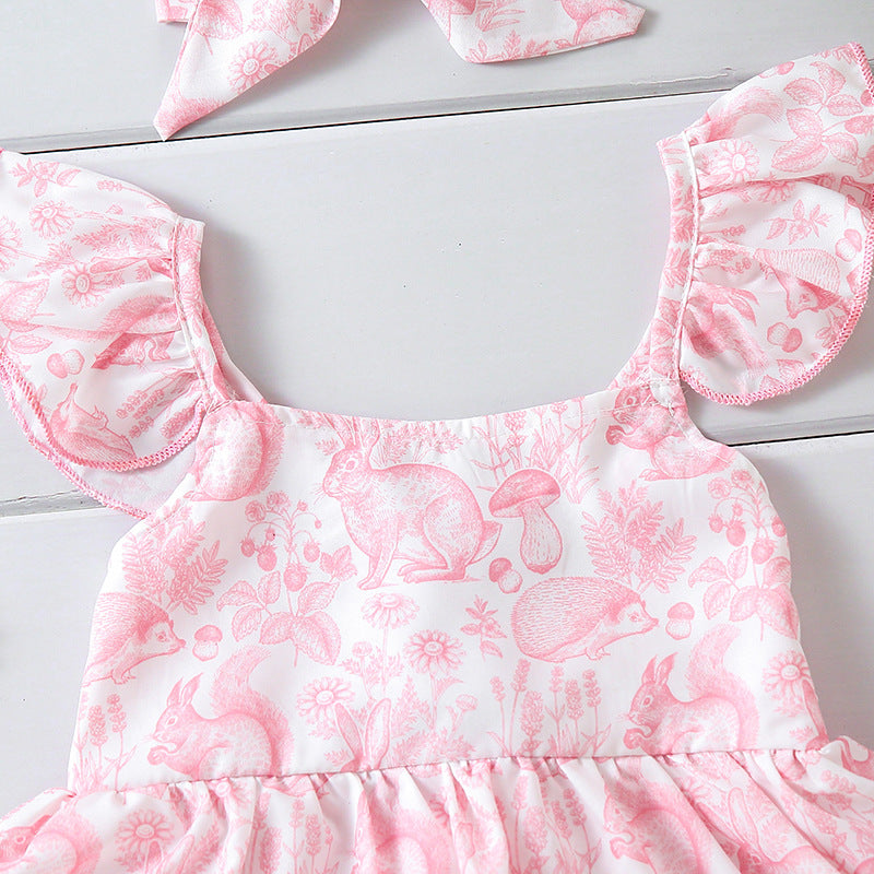 Girls Easter Cute Rabbit Dress