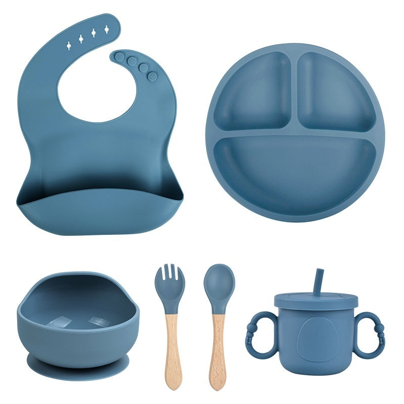 Spork Bib Cup Six-piece Tableware Suit