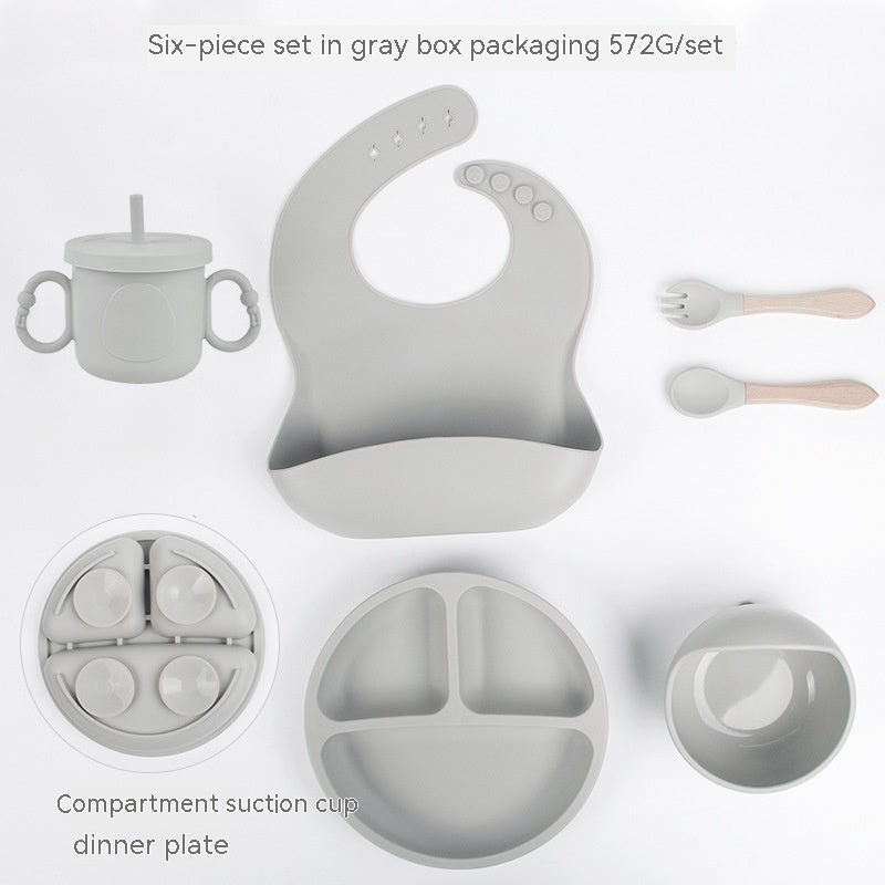 Spork Bib Cup Six-piece Tableware Suit