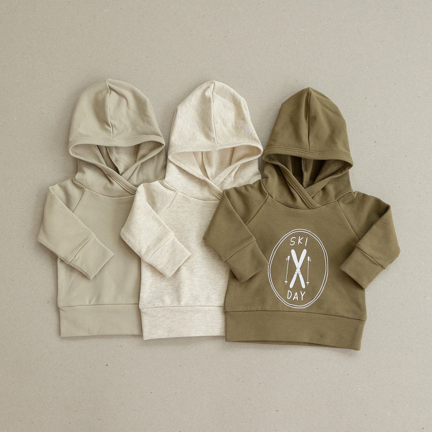 Solid Color Hooded Sweater Set(Cotton)