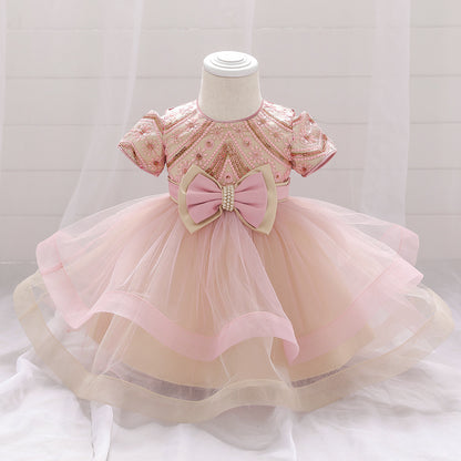 Baby Full Moon Princess Dress, Soft and comfortable (65% polyester, 35% cotton)