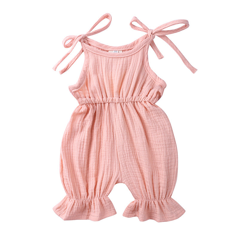 Summer Baby Linen-Cotton Jumpsuit