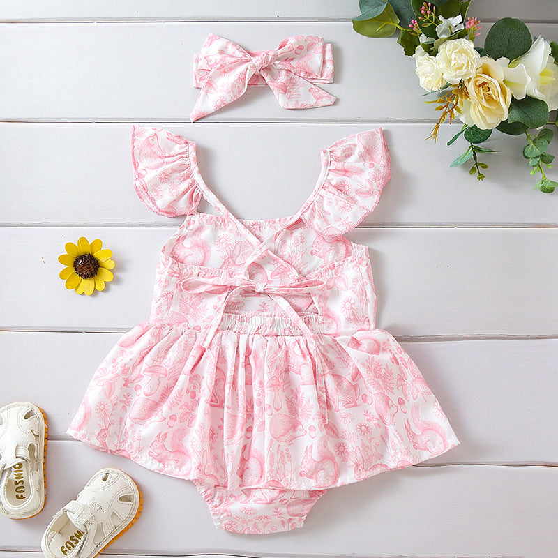 Girls Easter Cute Rabbit Dress