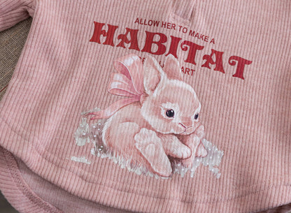 Children's Western Style Hooded Sweater Rabbit Suit